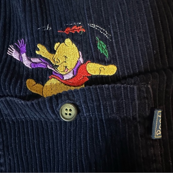 Vtg 90s Disney Winnie the Pooh Corduroy Shirt Shacket - Picture 2 of 8